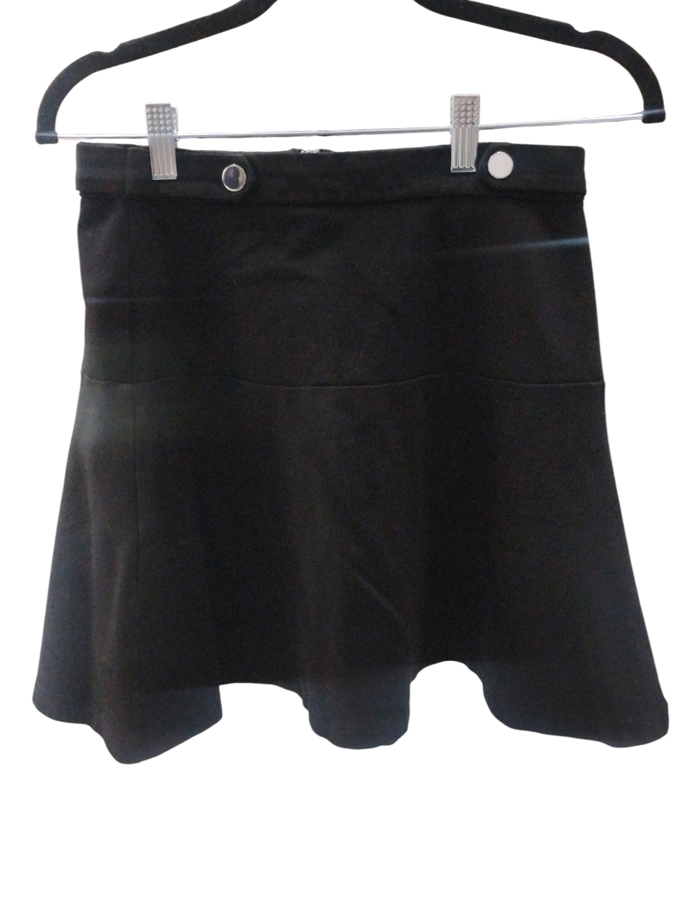 Tahari Black Mini Skirt, Back Zip,  Subtle A-Line Sz 4